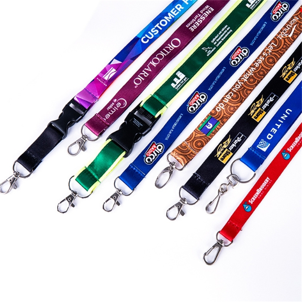 OEM Sublimation Keychain Lanyards with Logo Custom Polyester Lanyard Neck Strap