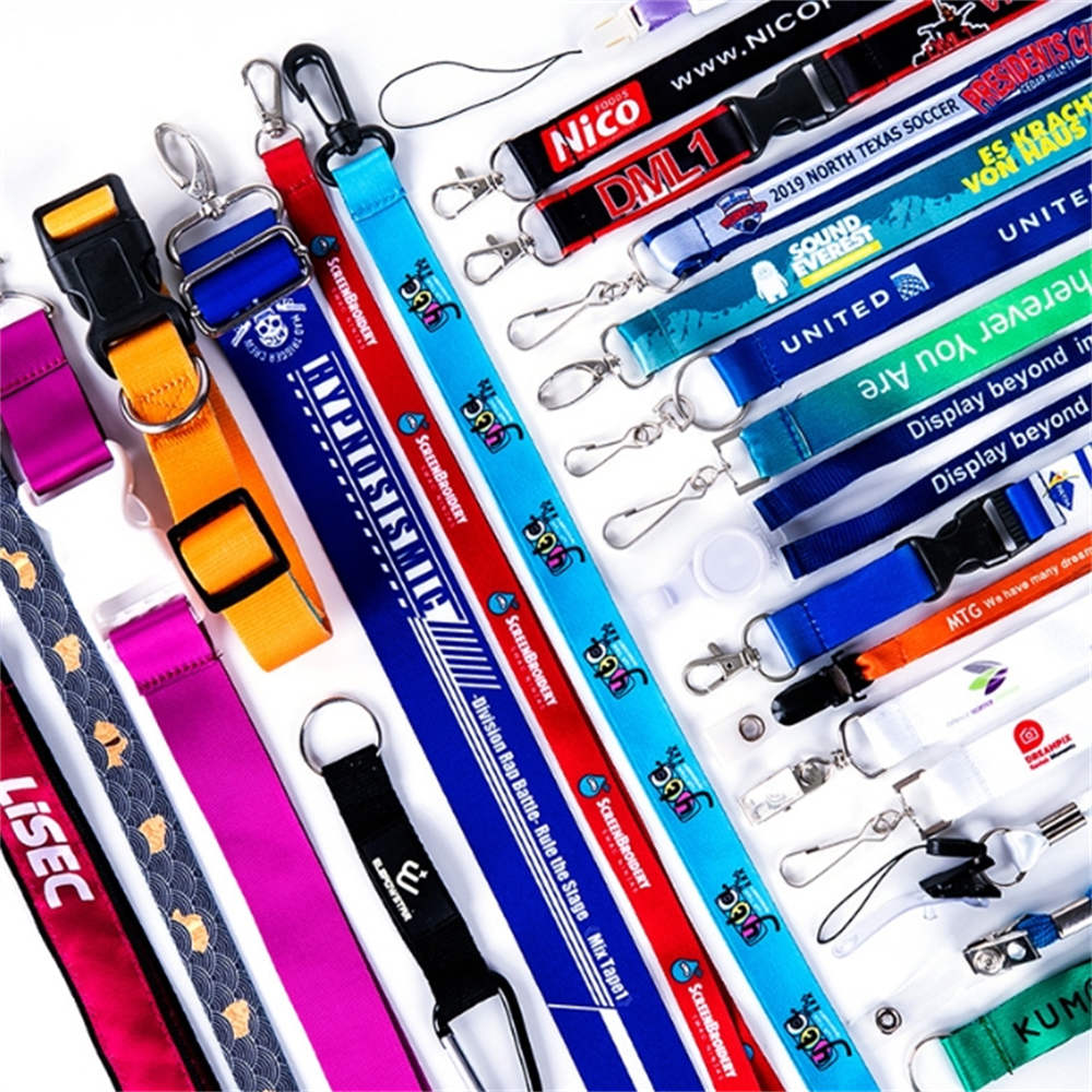 OEM Sublimation Keychain Lanyards with Logo Custom Polyester Lanyard Neck Strap