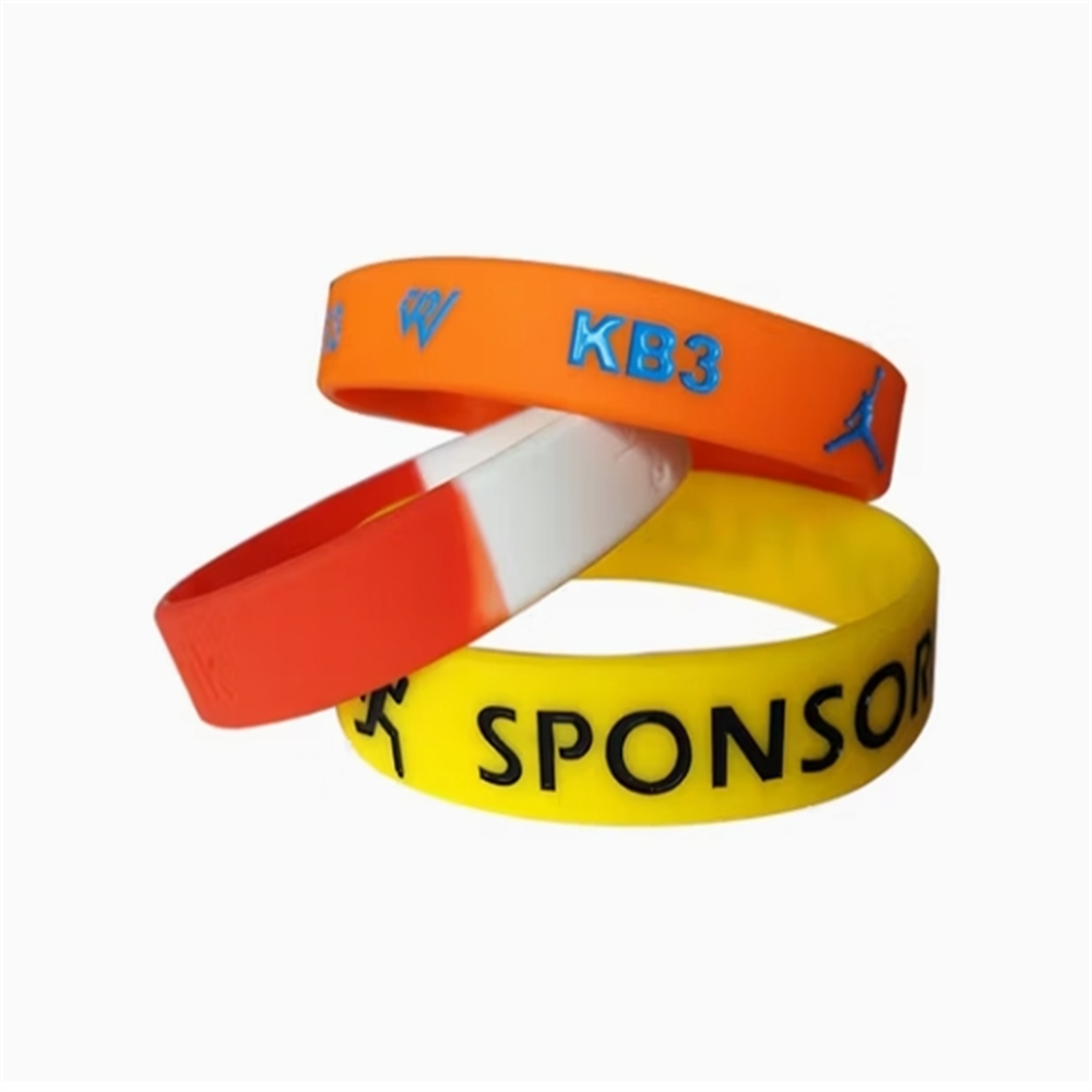 Customized Silicone Wristband with Silk-Screen Printing