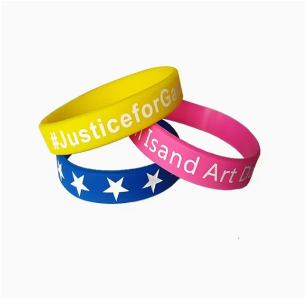 Customized Silicone Wristband with Silk-Screen Printing