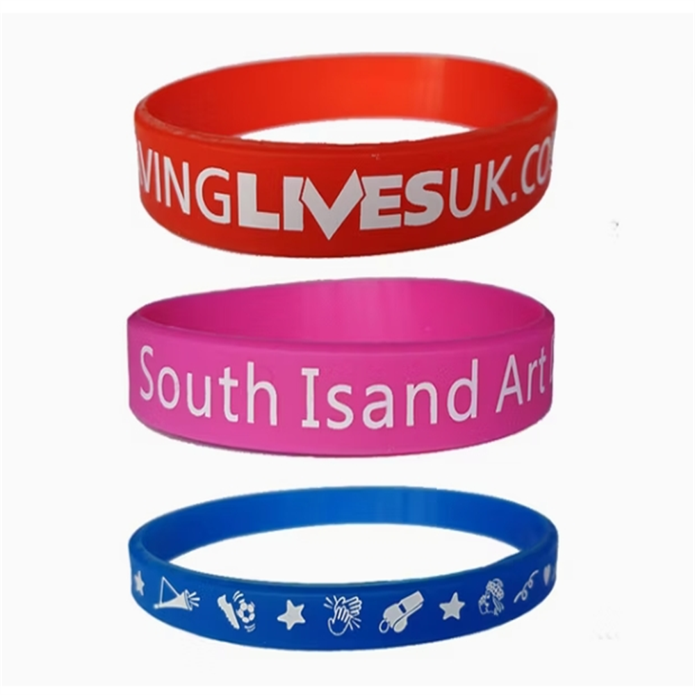 Customized Silicone Wristband with Silk-Screen Printing