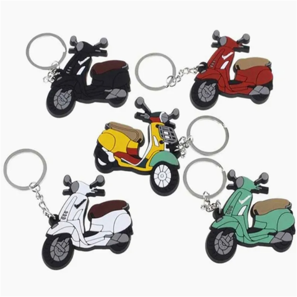 Promotional Custom Logo Injection Molding Double Side 2D 3D Soft PVC Brand Silicone Keyring Rubber Cheapest Keychain