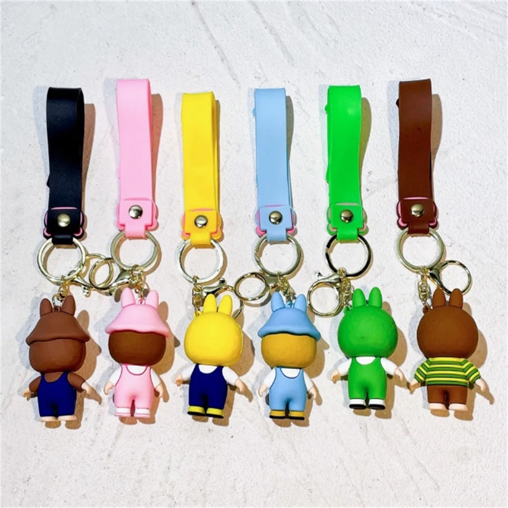 Customized Design Made 3D Plastic Keychain Rubber 2D Custom Shaped Soft PVC Keychain