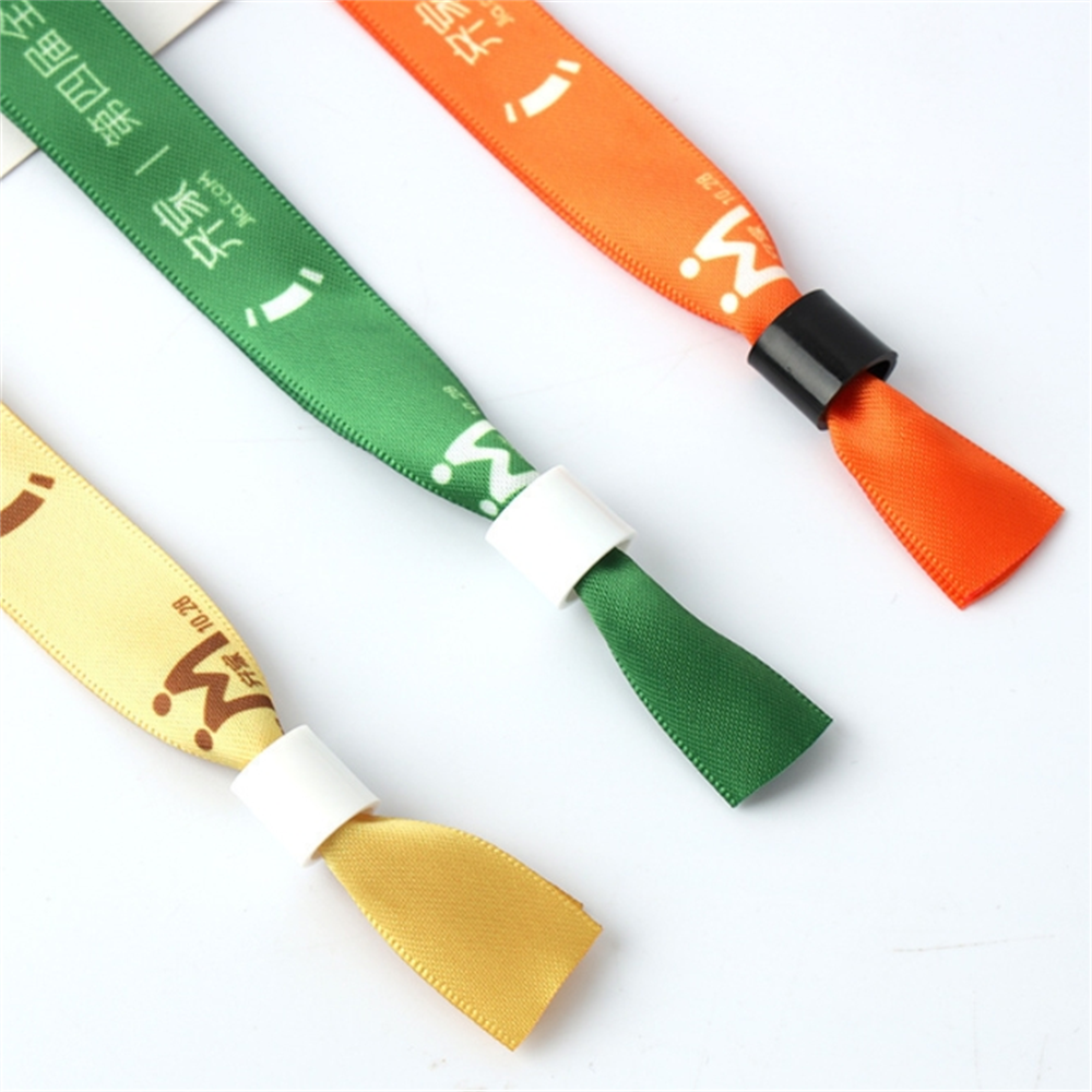 Customized Concert Bracelets Music Festival Wrist Bands Cloth Ribbon Hotel Wristbands