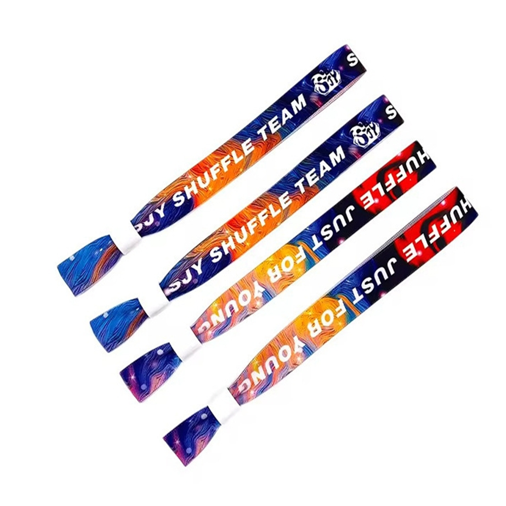 Customized Concert Bracelets Music Festival Wrist Bands Cloth Ribbon Hotel Wristbands