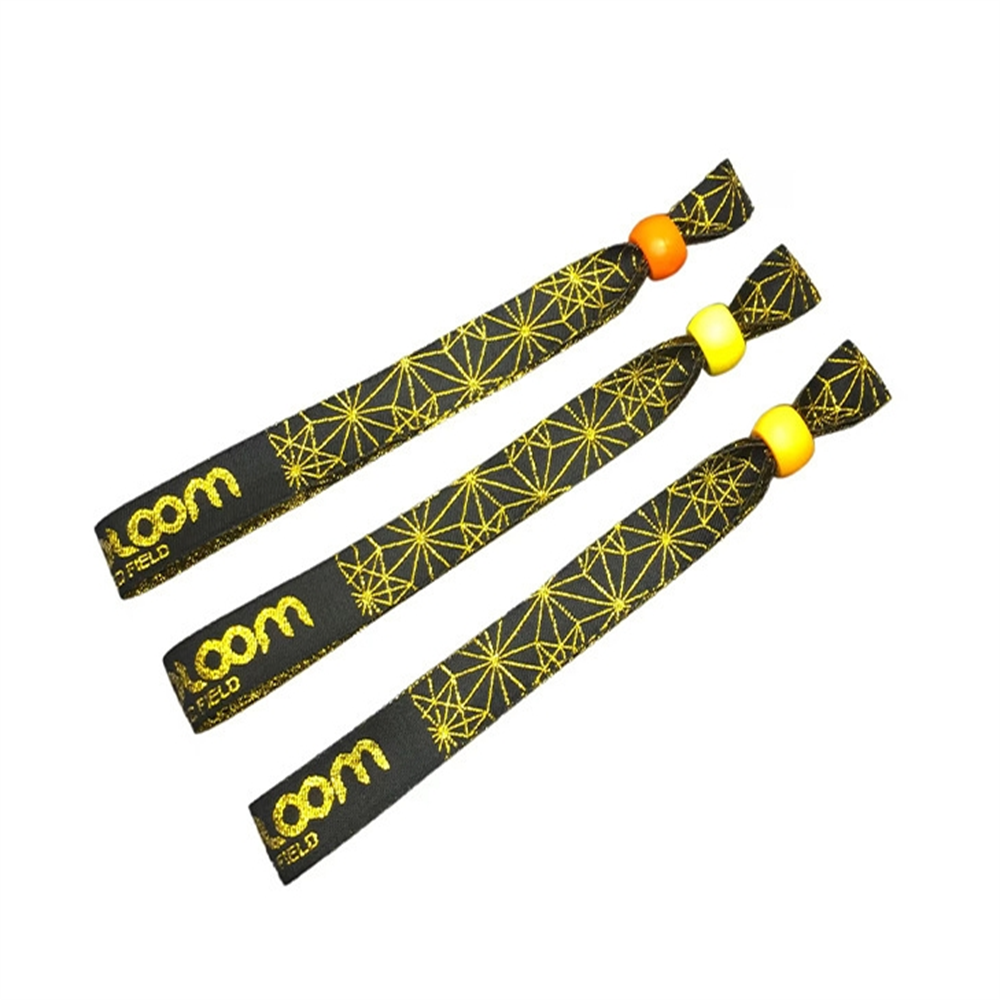 Customized Concert Bracelets Music Festival Wrist Bands Cloth Ribbon Hotel Wristbands