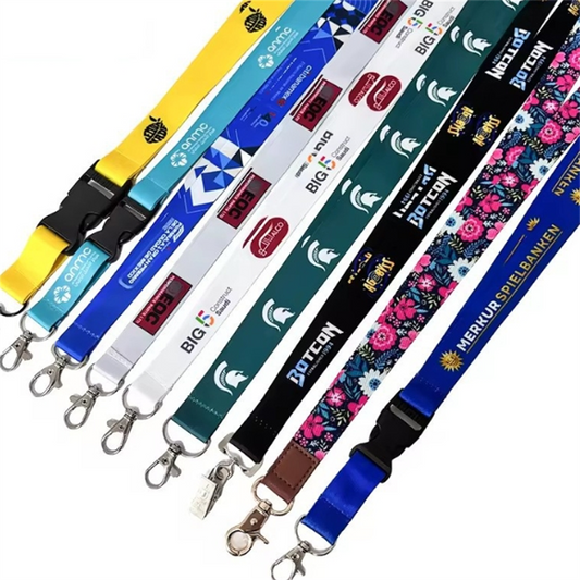 Eco-Friendly Custom  RPET Lanyard with Safety Breakaway Lock
