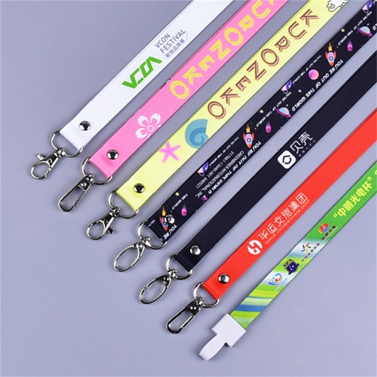 OEM  Sublimation Keychain Lanyards with Logo Custom Polyester Lanyard Neck Strap
