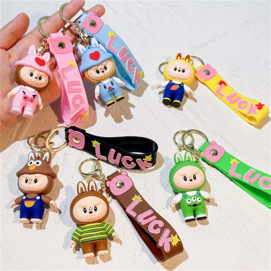 Customized Design Made 3D Plastic Keychain Rubber 2D Custom Shaped Soft PVC Keychain