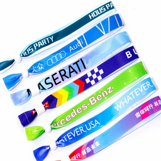 Customized Concert Bracelets Music Festival Wrist Bands Cloth Ribbon Hotel Wristbands